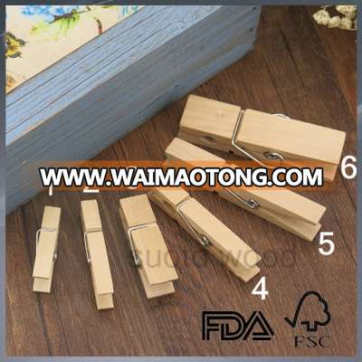 Natural wooden peg clothespin several size wooden clip