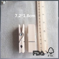 72mm wooden peg natural wooden clothes pin