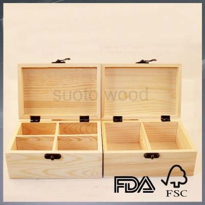 Wooden box wtih lid gift box wood box