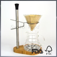 coffee tray bamboo holder