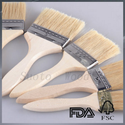 custom natural real wood brush grip