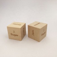 Hot sale 25mm wooden cube wooden block with logo