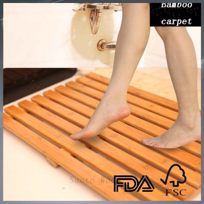 bamboo non-slip mat for anti-skid anti-dirty bamboo bathroom mat