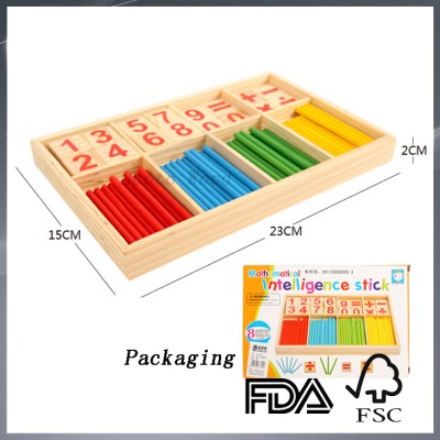 custom colored children wooden small counting sticks