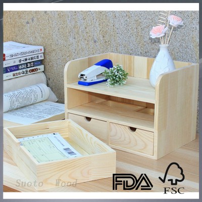 customized pine wood dosmetic box