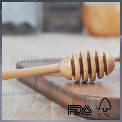 Food grade wooden honey stick wooden honey spoon