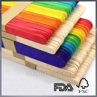 Multi -color or natural color wooden stick kids DIY activities wooden ice cream stick