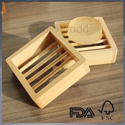 Natural bamboo soap holder bathroom soap holder for sale