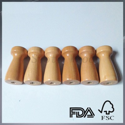 custom different small wooden handle furniture fittings wooden knob furniture fittings