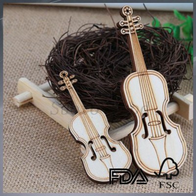 wood laser carving crafts stage property decoration violin