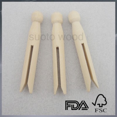 Factory direct sale wooden dolly peg wooden clothing peg