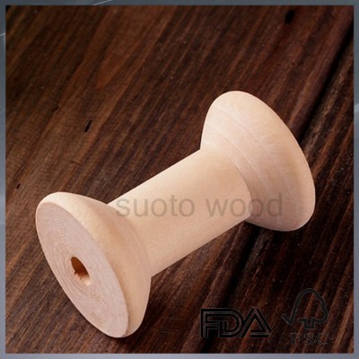 Wooden bobbin thread spool small wood bobbin for thread